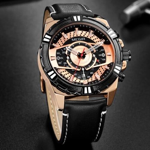 MEGIR Sport Chronograph Quartz Watch Mens Watches Top Brand Luxury Men Causal Waterproof Watch Relogio Masculino Erkek Kol Saati