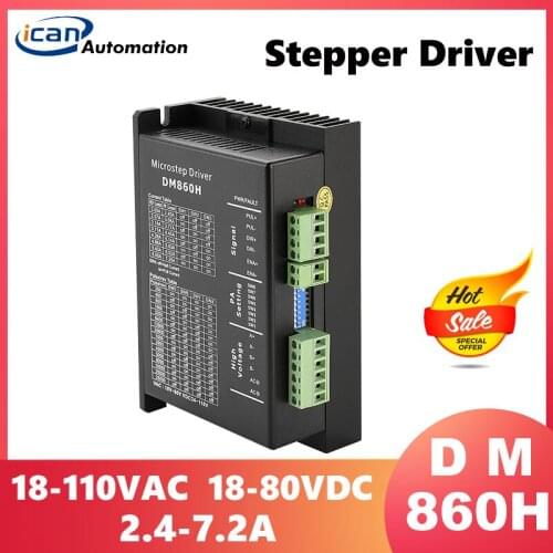 Nema 34 Digital Stepper Drivers 2.4-7.2A 18-80VAC 18-110VDC DM 860H Stepper Motor Driver