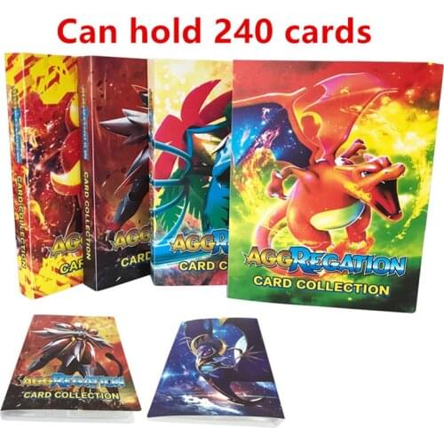 144/240Pcs Pokemon Card VMAX GX EX Holder TAKARA TOMY France Game Card DIY Collector Holding Capacity Folder Children Toys Gift