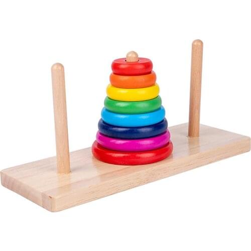 Kids Wooden Rainbow Bricks Building Blocks Classic Creator Bricks Assembly Educational Toys For Children