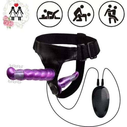 Strap On Vibrators For Women Harness Double Dildo Butt Plug Powerful Silent Sex Toys Couple Shop Lesbian Adult Erotic Products