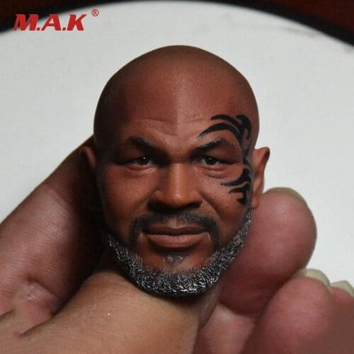 1/6 Asian Male Soldier Calm Tyson Head Sculpture with Tattoos Fit 12'' Male Action Figure Body In Stock
