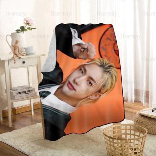 Hwang Hyunjin Throw Blanket Stray Kids Personalized Blankets On For The Sofa/Bed/Car Portable 3D Blanket For Kid Home Textile