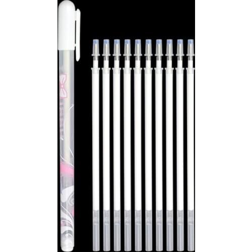 Kawaii Highlight Pen White Fine Gel Pen And Refills Painting Hand-painted Drawing High Light Pen For Kids Stationery Supplies