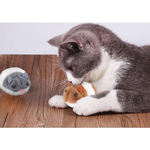 Creative Cat Toys Bite-Resistant Mice Shape Vibrating Moving Cat Interactive Toy Cat Chew Toys Pet Supplies