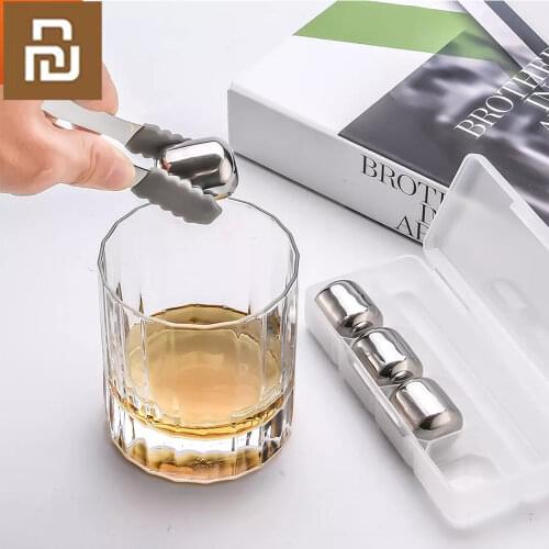 Xiaomi Circle Joy Ice Cube Stainless Steel Cooler Stone Washable Long-term Use Ice Maker for Whiskey Wine Corks Fuit Juice