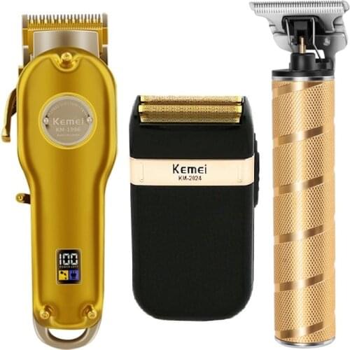 Kemei Barber shop hair clipper professional hair trimmer for men beard electric cutter hair cutting machine Kit haircut cordless