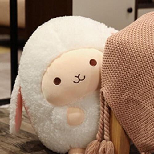40cm/30cm/23cm Lovely Stuffed Sheep Doll Full Filling Sleeping Accompany Elastic Cute Plush Sheep Cushion for Entertainment