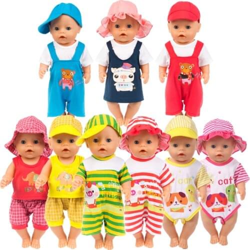 Hot Fashion Set Doll Clothes Fit For 43cm baby Doll clothes reborn Doll Accessories