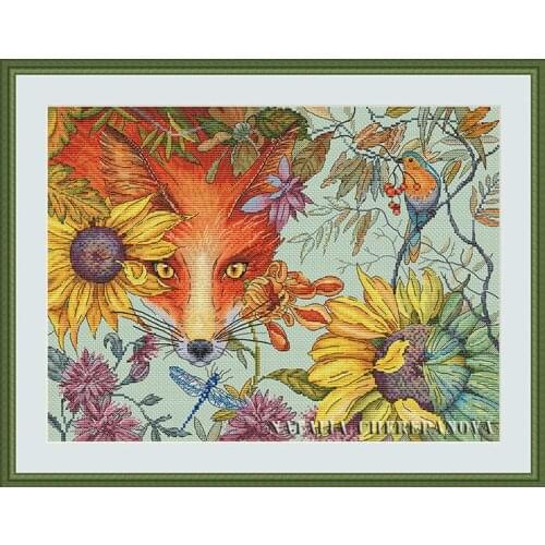 Fox Cross Stitch Kit Packages Counted Cross-Stitching Kits New Pattern NOT PRINTED Cross stich Painting Set