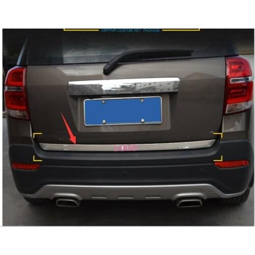 For Chevrolet Capaci 2008-2017 High Quality Stainless Steel Tailgate Trim Strip Rear Door Bright Strip Car Accessories