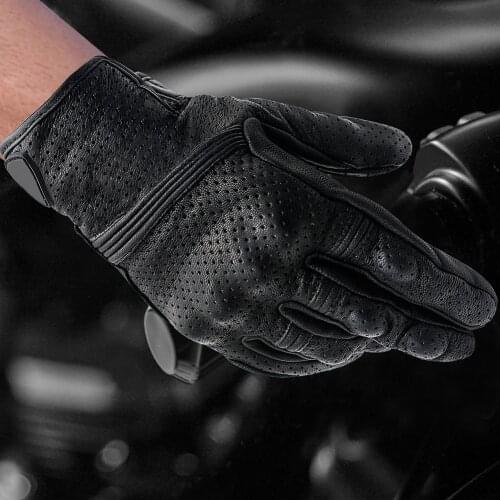 Motorcycle Gloves Men Women Moto Leather Non-Porous Full Sheepskin Gloves Carbon Cycling Breathable Glove Motorcycle Accessories