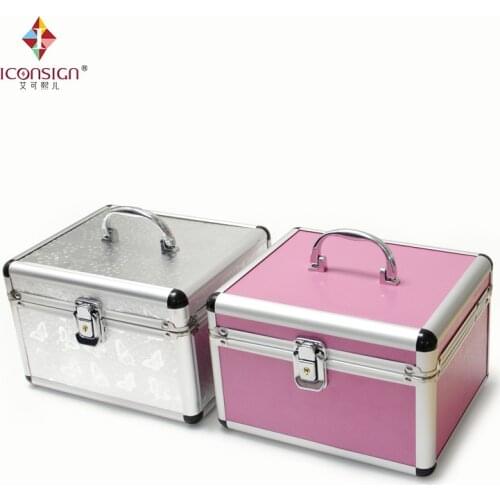 ICONGSIGN Professional Grafting Kit Full Set with Silver/Pink Case for Eyelash tools storage Beauty Salon Makeup Cases