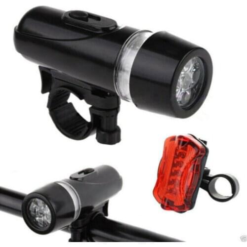 LED bicycle cyclist waterproof silicone flashlight, headlights and taillights, handlebars and frame, for mountain or road bikes