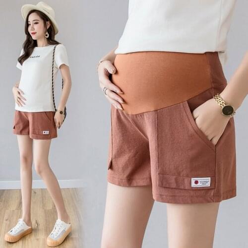 Maternity Leisure Pants Loose Thin 2020 summer Fashion Shorts Elastic Waist for Pregnant Women Belly Support Pants