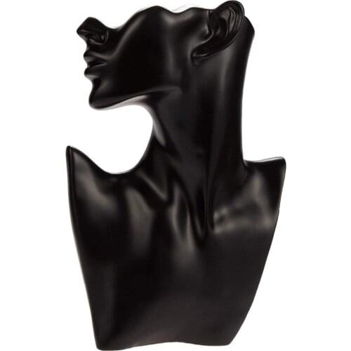 SZanbana Black Boutique Necklace Jewelry Display Bust - Resin Material Necklace Pendant Earring Chain Display Mannequin Stand