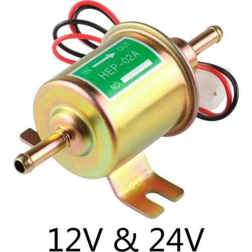 Universal 12V Electric Fuel Pump Low Pressure Bolt Fixing Wire Gasoline HEP-02A Electronic pump fuel pump For Car Carburetor