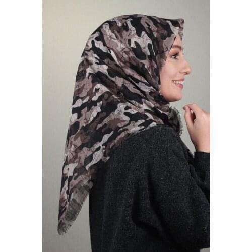 VERTU PATTERNED LINEN FLAMLI SCARF-DESEN-28-RENK-15