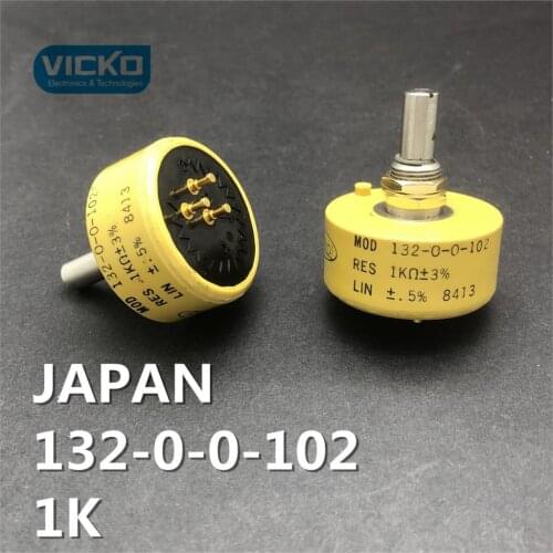 JAPAN Spectrol Mod 132-0-0-102 1K 360 degrees circle potentiometer No stop shaft 22mm switch Mod 132-0-0-102