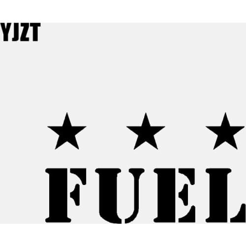 YJZT 13.6CM*7.5CM FUEL Vinyl Safety Warning Car Sticker Decals Black/Silver C3-0782