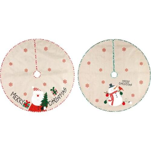 Christmas Tree Skirt - 42 Inches Snowflake Tree Skirt Xmas Tree Carpet For Christmas Decorations Indoor Outdoor