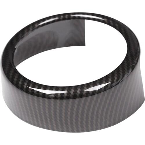 ABS Carbon Fiber Rear Grille Front Grill Logo Decor Ring Black Trimmed Frame Fits for Alfa Romeo Giulia 2017-2020