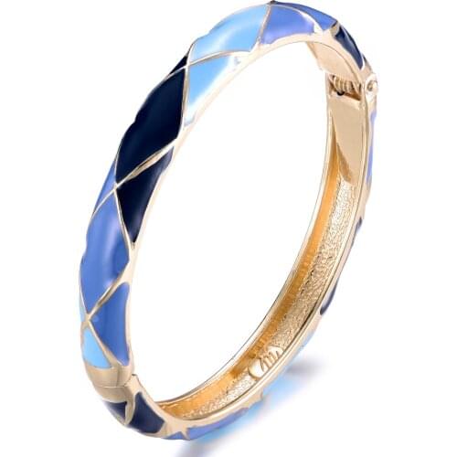 Bracelet Womens Hoilday Gift Latest Colour Bangle Rhinestones Accessories Girls Fashion Bracelet Blue 55B40