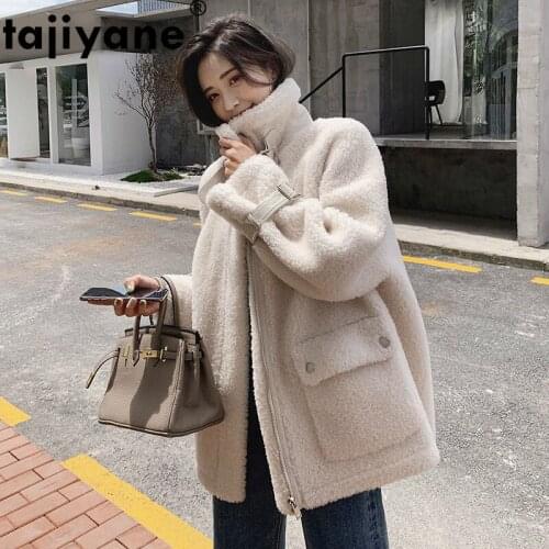 Autumn Coat Winter Women Clothes 2021 Korean Elegant Wool Jacket Real Fur Coat Sheep Shearling Women Tops Abrigo Mujer B19F28031