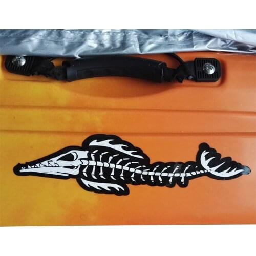 1Pair Skeleton Alligator Door Window Decoration Decals Funny Stickers Boat Kayak Car Styling Accessories Fishing Boat Sticker