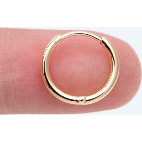 10pcs Huggie Hoop Earrings, Stainless Steel Hoops, Simple Hoops (GB-2200)