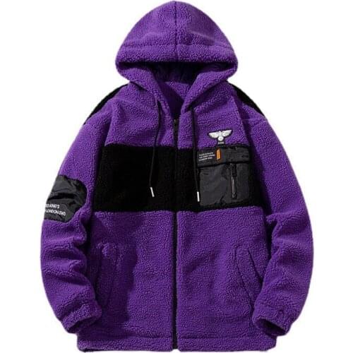 2021 Fashion Unisex Fleece Winter Warm Jackets And Coats With Hood Thick Thermal Parkas For Couples Loose Fit Outerwear Tops