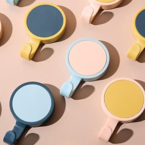 3PCS Strong Suction Hooks Self Adhesive Door Wall Hangers Hooks Decorative Home Decor Wall Hangers Key Hair Pin Holder TXTB1