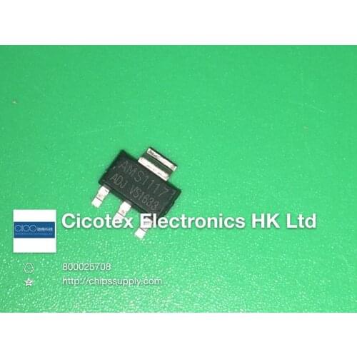 50pcs/lot AMS1117-ADJ SOT223 0.8A ADJUSTABLE/FIXED LOW DROPOUT LINEAR REGULATOR AMS1117ADJ 1117