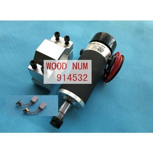 Free shipping ER11 48V 400W brushed high speed air cooled spindle motor +52mm Spindle Fixture+External carbon brush