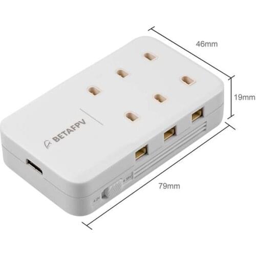 BETAFPV 6 Ports 1S Battery Charger BT2.0 PH2.0 LiHV 4.35V for RC FPV Racing Freestyle Tinywhoop Drones DIY Parts