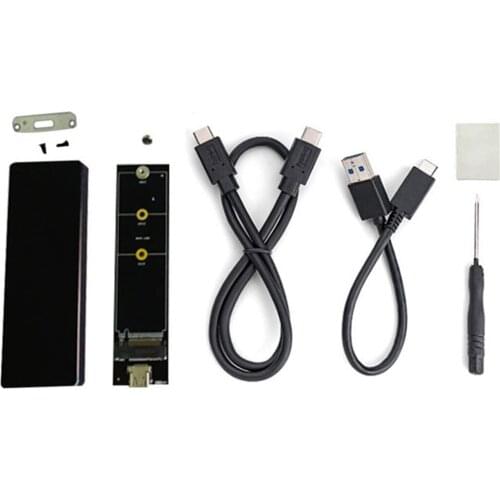 SSD Enclosure Case for NVME PCI-E M.2 to Type-C USB C Adapter USB3.1 10Gbps m2 PCIE Hard Disk Drive External Case Aluminum Alloy