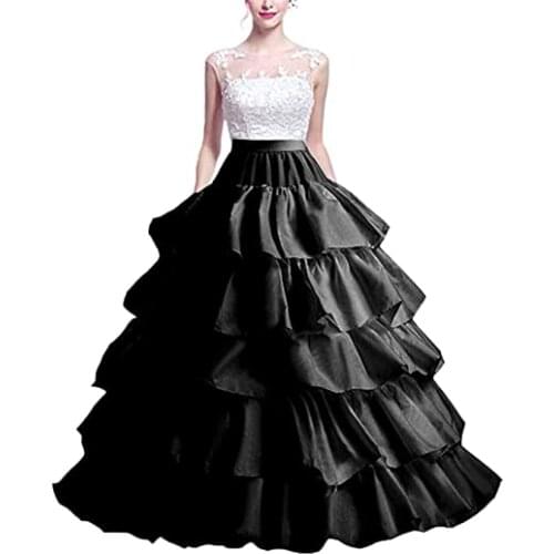 Sensual Looking Fancy Clingy Women 4-Hoop Wedding Petticoat Skirt Quinceanera Ball Gown