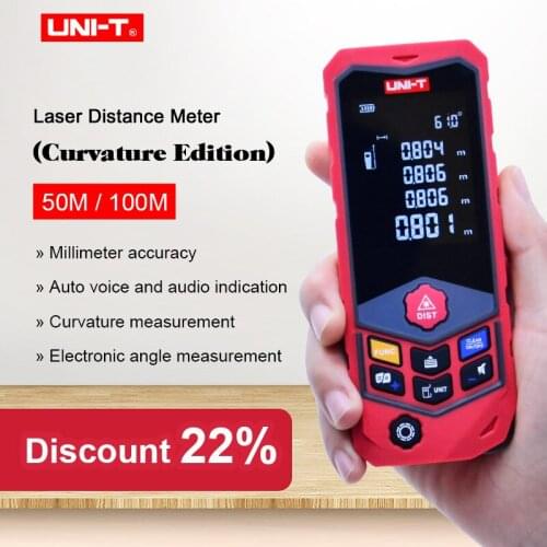 Digital Laser Distance Meter UNI-T LM50D/LM100D;Laser Range Finder EBTN screen Rangefinder Ruler Data storage /Voice indication