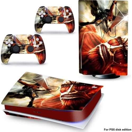 Giant PS5 Standard Disc Edition Skin Sticker Decal Cover for PlayStation 5 Console & Controller PS5 Skin Sticker Vinyl