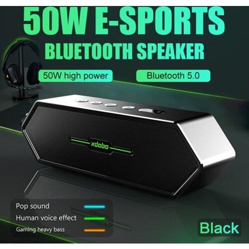 Gaming Bluetooth Speaker 50W High Power Subwoofer Strong Wireless for Computer Speakers Trendy Diamond Shape Portable Soundbar
