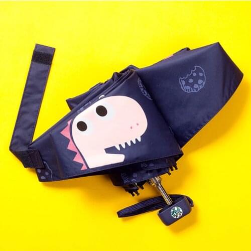 Mini Umbrella Children Dinosaur and Corgi Pattern Pocket Anti-UV Umbrella Windproof Umbrellas Compact Rain Children Paraguas