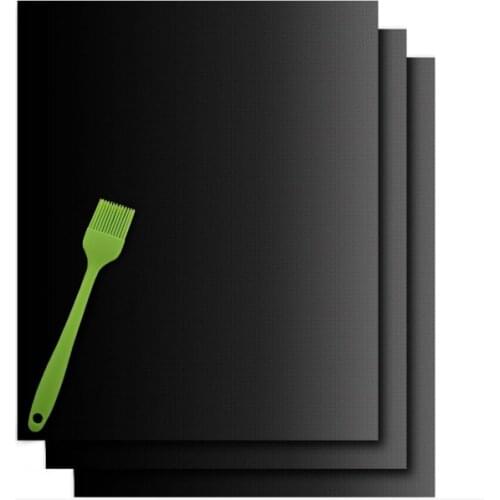 3pcs Reusable Non-Stick BBQ Grill Mat Pad Baking Sheet Portable Outdoor Picnic Cooking Barbecue Oven Tool Hot selling