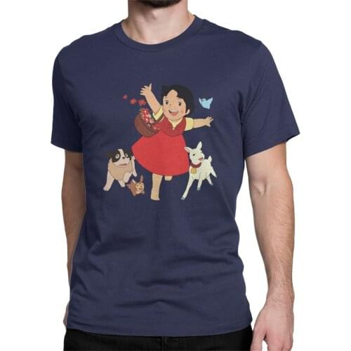 Heidi The Girl From The Alps T Shirt for Men Pure Cotton Novelty T-Shirt Round Collar Tee Shirt Short Sleeve Tops Gift Idea