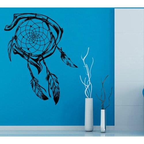 Special Shape Dreamcatcher Wall Sticker for Living Room Bedroom Wall Art Vintage Vinyl Mural Poster Home Decoration S-565