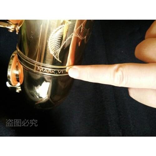 New Mark VI Tenor Saxophone Golden Plated B Flat Sax Musical Instrument Brass Pearl Buttons With Reed Cases Accessories Free