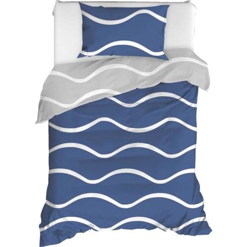 Very good quality duvet cover set many different color wave, dog, sun, car, bird, geometry duvet cover pillow case one piece bed