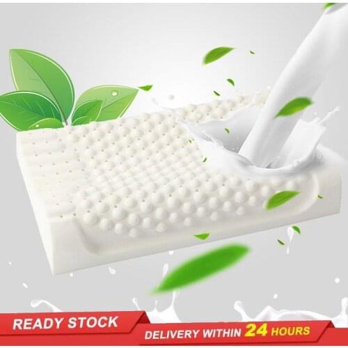 Particle massage pillow pure natural Thai latex pillow adult latex pillow protect cervical spine health pillow bedding