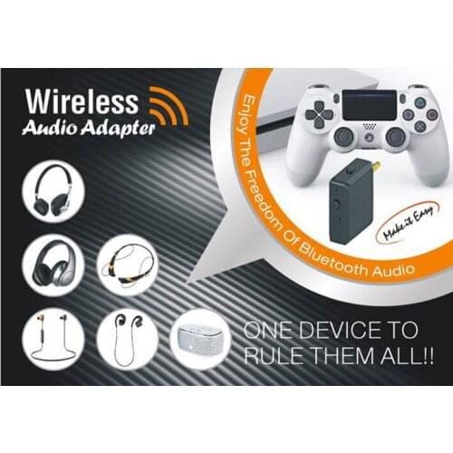 3 in 1 Portable Mini Wireless Bluetooth Audio Earphone Adapter 3.5mm Jack Converter for PS4/Xbox One/Nintend Switch Game Console