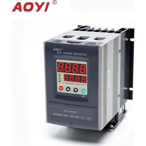 AOYI D series digital display power regulator Phase zero crossing output Switchable temperature protection with alarm