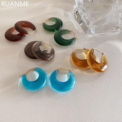 RUANME Women's Gold Earrings